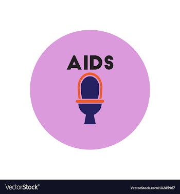 Icon on circle various symptoms of AIDS vector image