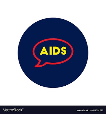 Icon on circle various symptoms of AIDS vector image