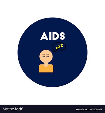 Icon on circle various symptoms of AIDS vector image