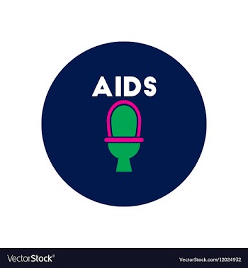 Icon on circle various symptoms of AIDS vector image