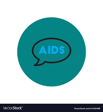 Icon on circle various symptoms of aids vector image