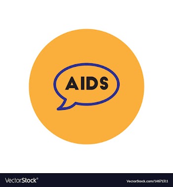 Icon on circle various symptoms of aids vector image