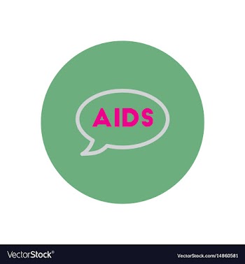 Icon on circle various symptoms of aids vector image