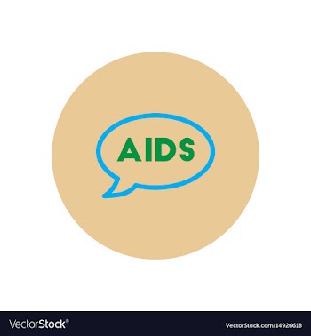 Icon on circle various symptoms of aids vector image