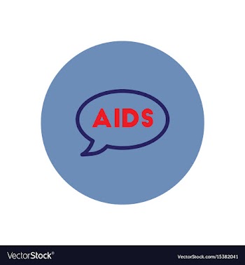 Icon on circle various symptoms of aids vector image