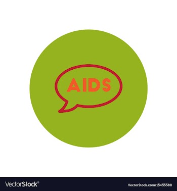 Icon on circle various symptoms of aids vector image