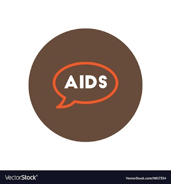 Icon on circle various symptoms of AIDS vector image