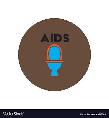 Icon on circle various symptoms of AIDS vector image