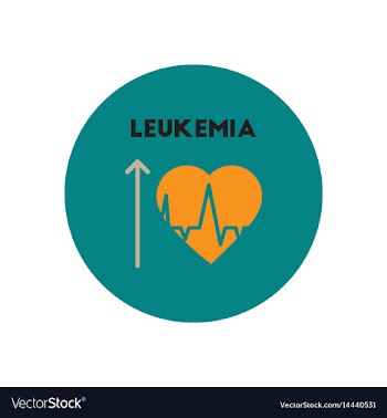 Icon on circle various symptoms of leukem vector image