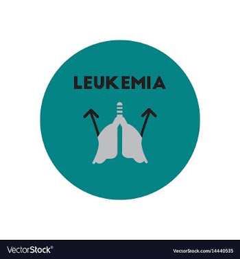 Icon on circle various symptoms of leukem vector image
