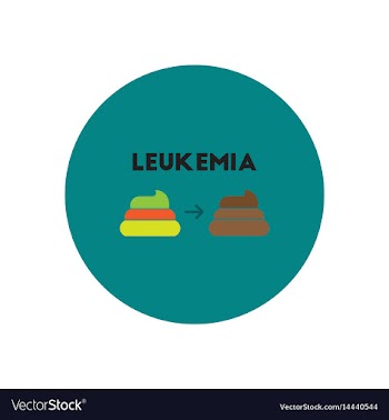 Icon on circle various symptoms of leukem vector image