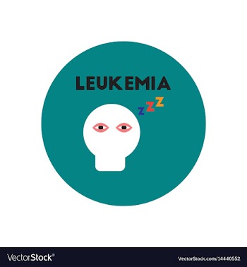 Icon on circle various symptoms of leukem vector image