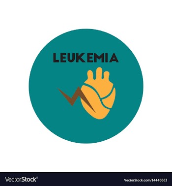 Icon on circle various symptoms of leukem vector image