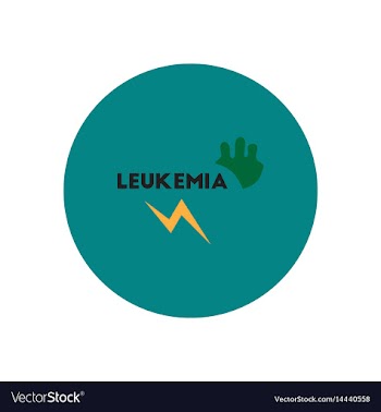 Icon on circle various symptoms of leukem vector image