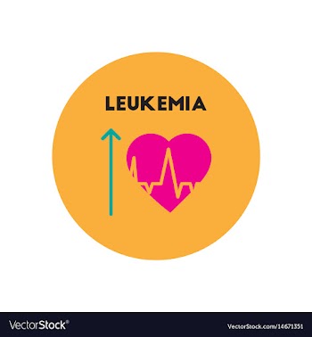 Icon on circle various symptoms of leukem vector image