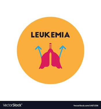 Icon on circle various symptoms of leukem vector image