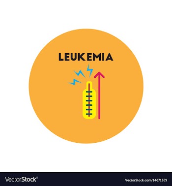 Icon on circle various symptoms of leukem vector image