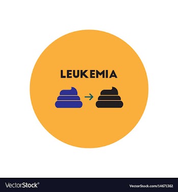 Icon on circle various symptoms of leukem vector image