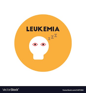 Icon on circle various symptoms of leukem vector image