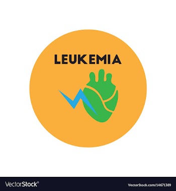 Icon on circle various symptoms of leukem vector image
