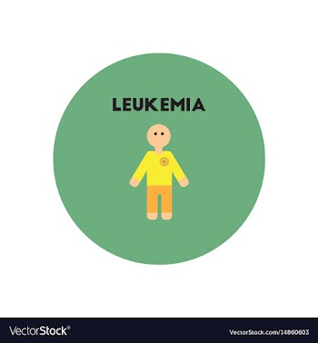 Icon on circle various symptoms of leukem vector image
