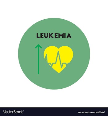 Icon on circle various symptoms of leukem vector image