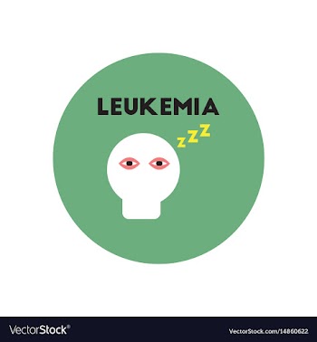 Icon on circle various symptoms of leukem vector image