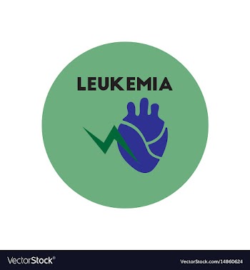 Icon on circle various symptoms of leukem vector image
