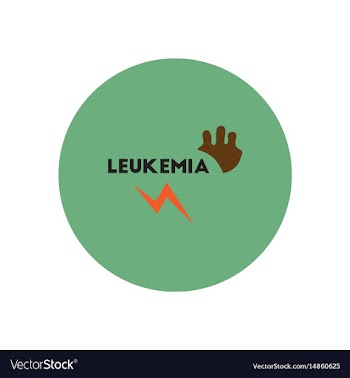 Icon on circle various symptoms of leukem vector image