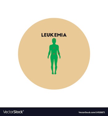 Icon on circle various symptoms of leukem vector image