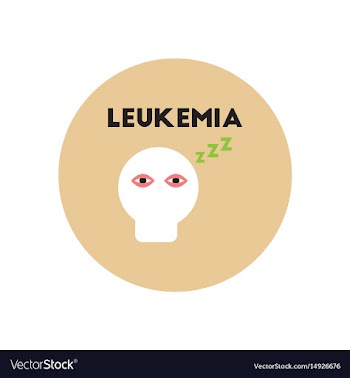 Icon on circle various symptoms of leukem vector image