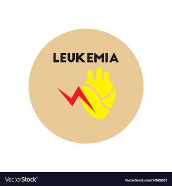Icon on circle various symptoms of leukem vector image