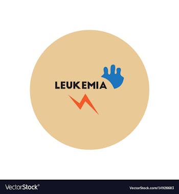 Icon on circle various symptoms of leukem vector image