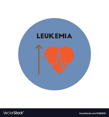 Icon on circle various symptoms of leukem vector image