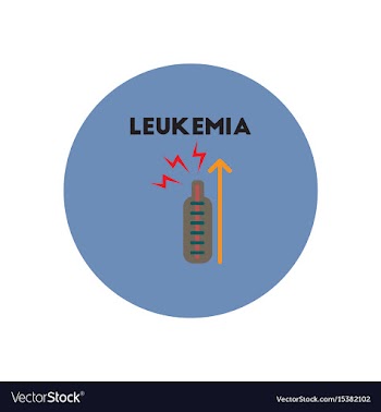 Icon on circle various symptoms of leukem vector image