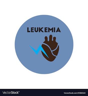 Icon on circle various symptoms of leukem vector image