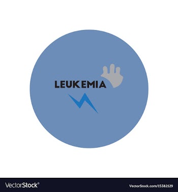 Icon on circle various symptoms of leukem vector image