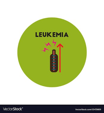 Icon on circle various symptoms of leukem vector image
