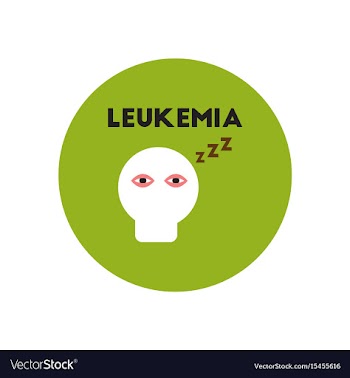Icon on circle various symptoms of leukem vector image