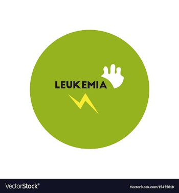 Icon on circle various symptoms of leukem vector image