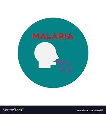 Icon on circle various symptoms of malar vector image