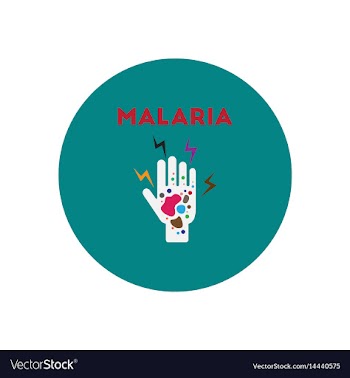 Icon on circle various symptoms of malar vector image