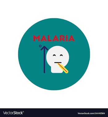 Icon on circle various symptoms of malar vector image