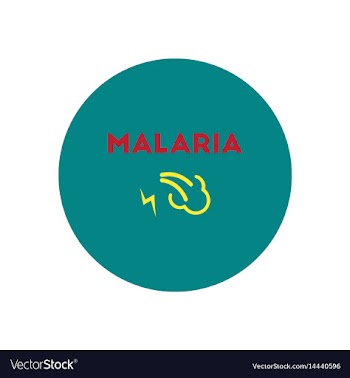 Icon on circle various symptoms of malar vector image
