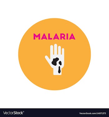 Icon on circle various symptoms of malar vector image