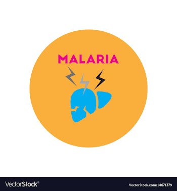 Icon on circle various symptoms of malar vector image