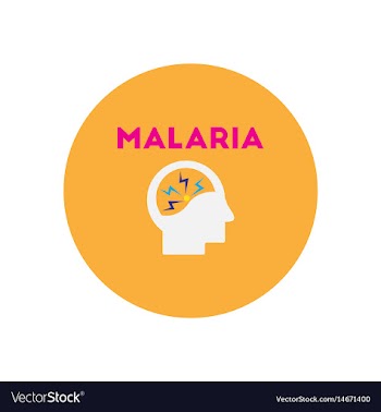 Icon on circle various symptoms of malar vector image