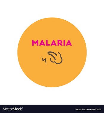 Icon on circle various symptoms of malar vector image