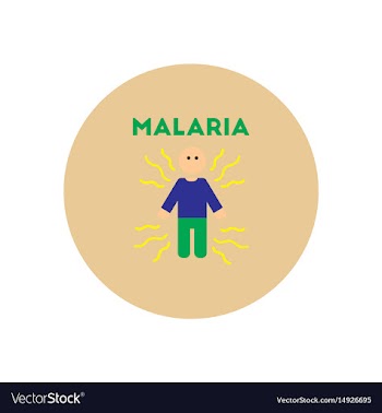 Icon on circle various symptoms of malar vector image