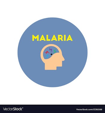 Icon on circle various symptoms of malar vector image